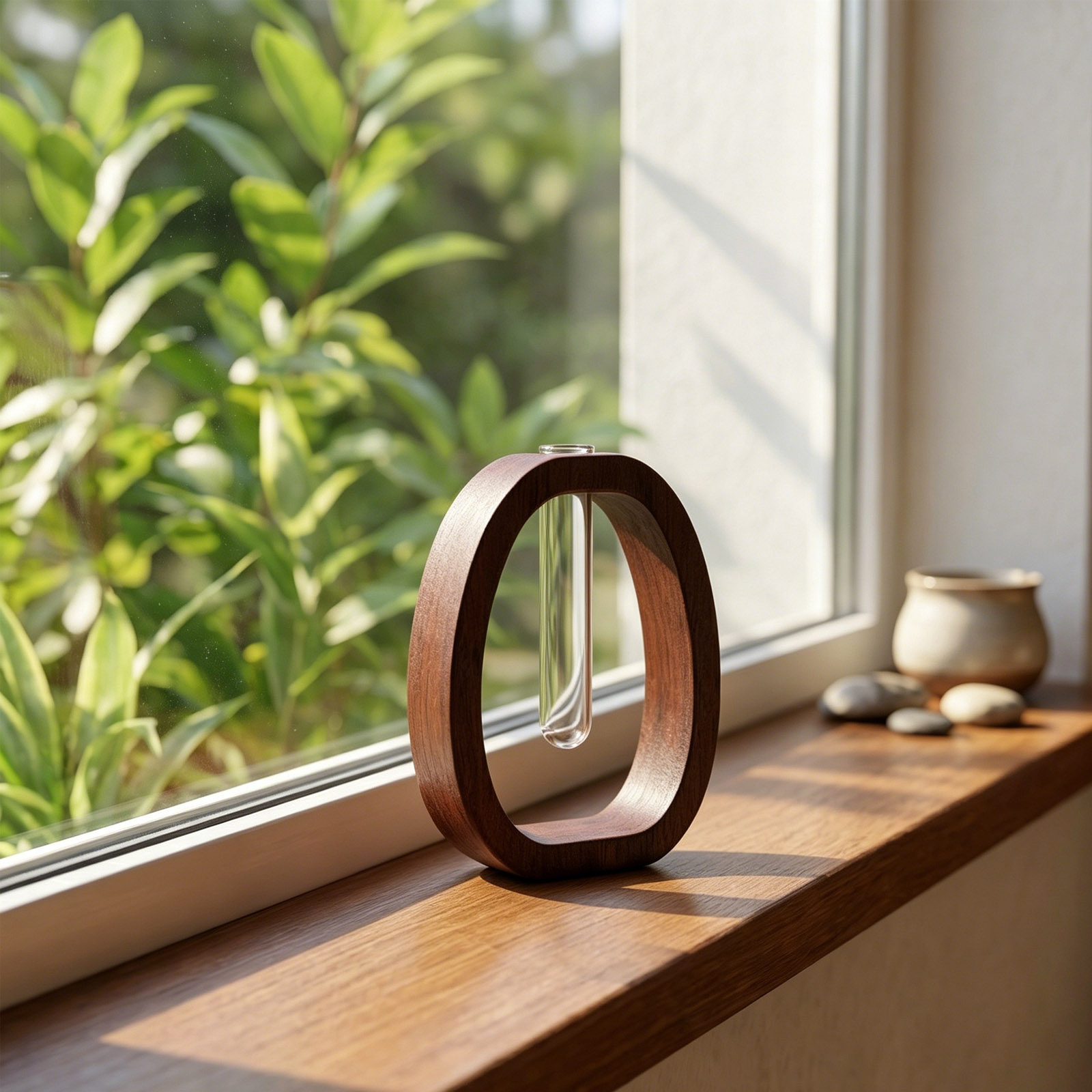 Houten frame glazen vaas, rust - Propagation Station Vase recensie en prijs